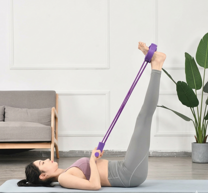 Professional Resistance Bands Set with 6 Elastic Tubes for Comprehensive Abdominal, Waist, Arm, and Leg Stretching and Slimming Training